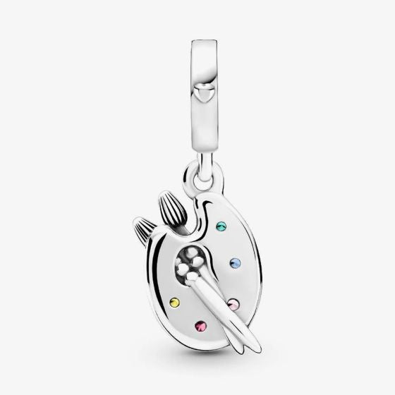 Artist Palette Charm Hallmarked S925 Sterling Silver | Creative Jewellery Gift for Artists | S925 Hallmarked Bracelet Charm