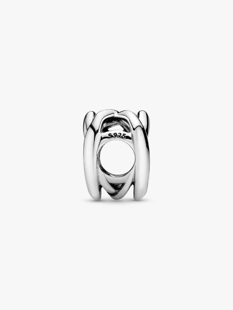 Knotted Heart Charm Hallmarked S925 Sterling Silver | Eternal Love Jewellery Gift for Her | S925 Hallmarked Bracelet Charm