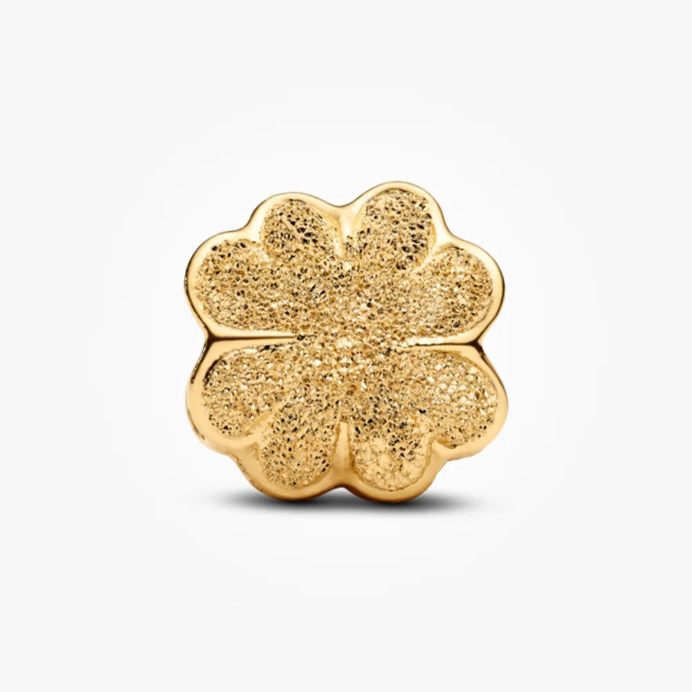 Textured Clover Mini Charm S925 Sterling Silver