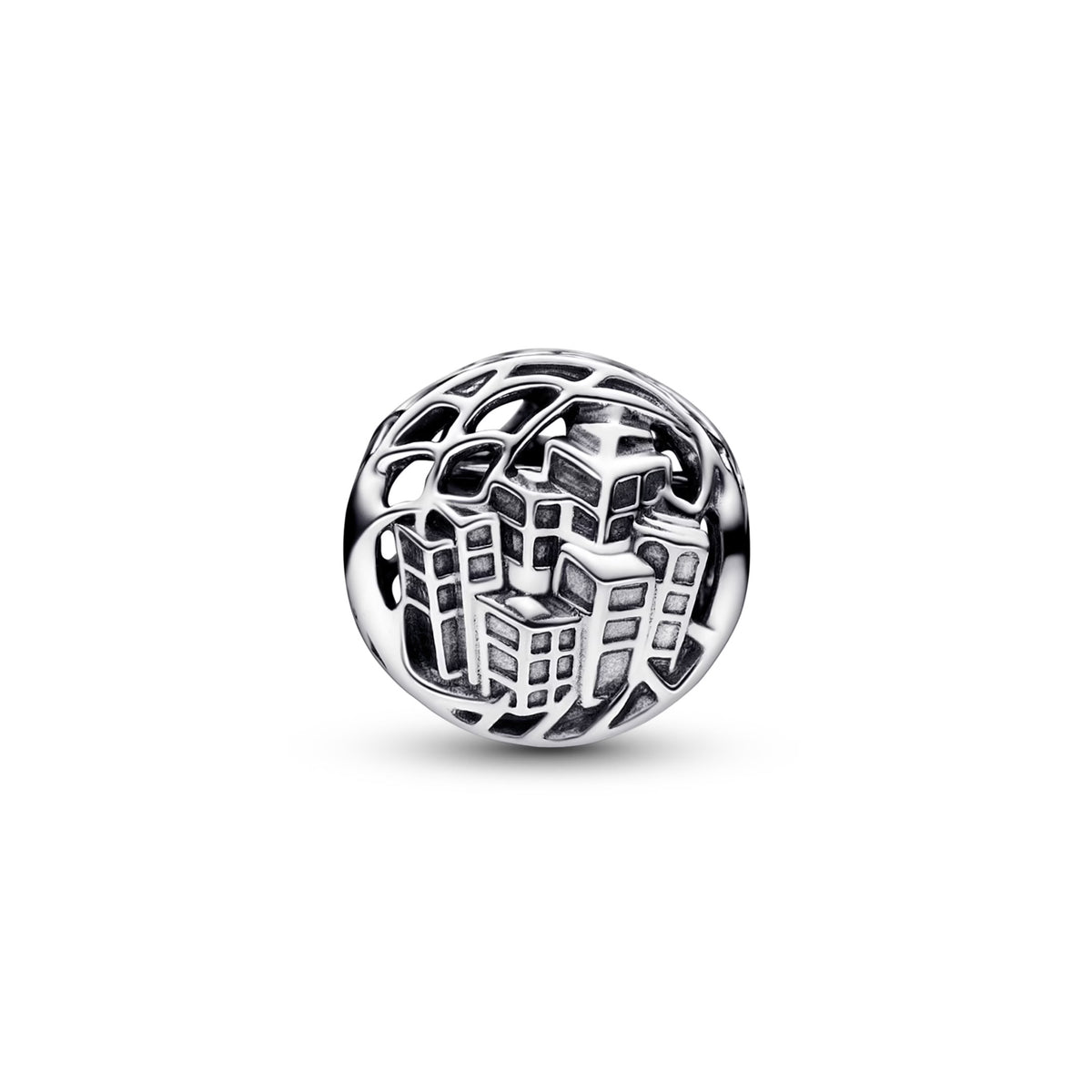 Marvel Spider-Man Soaring City Charm S925 Sterling Silver