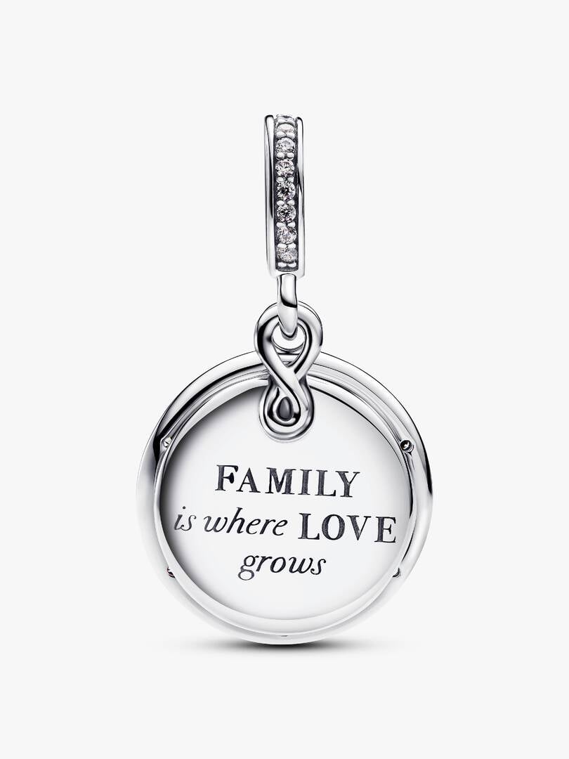 Glow in the Dark Infinity Tree Dangle Charm S925 Sterling Silver