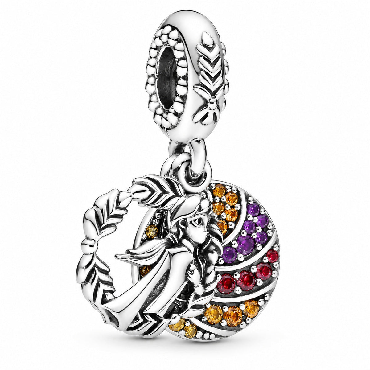 Disney Frozen Anna Dangle Charm S925 Sterling Silver