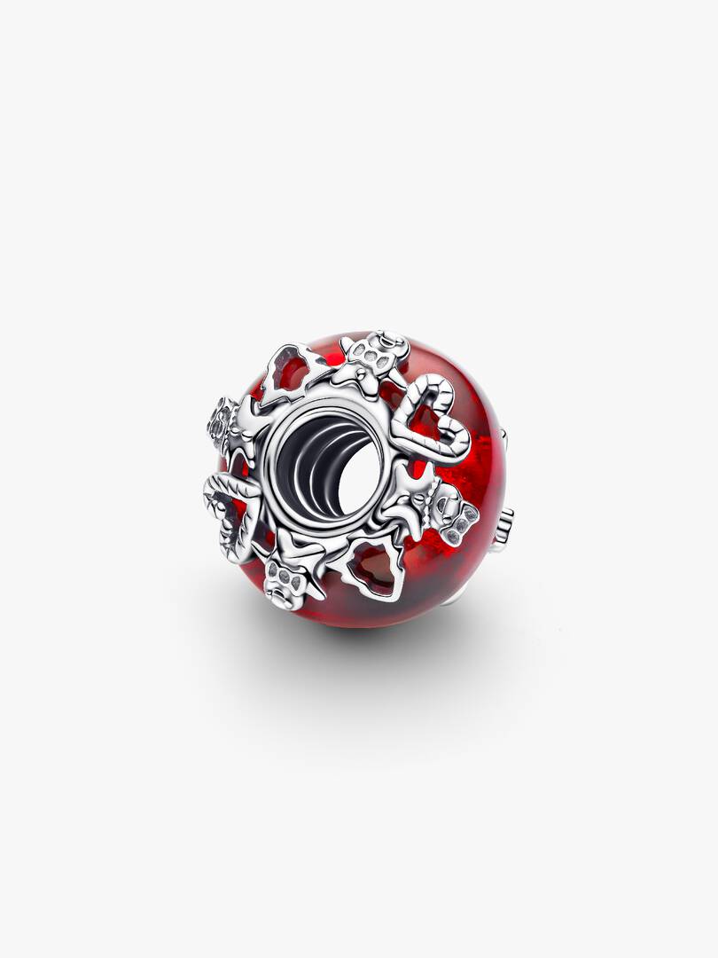 Christmas Magic Murano Glass Charm Sterling Silver S925 Hallmarked Bracelet Charm | Gift for Her