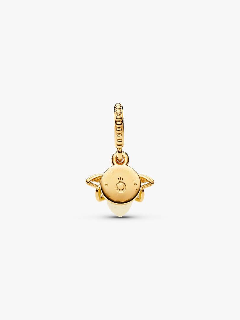 Glow in the Dark Firefly Gold Hallmarked S925 Sterling Silver Dangle Charm | Unique Jewellery Gift for Him or Her | S925 Hallmarked Bracelet Charm