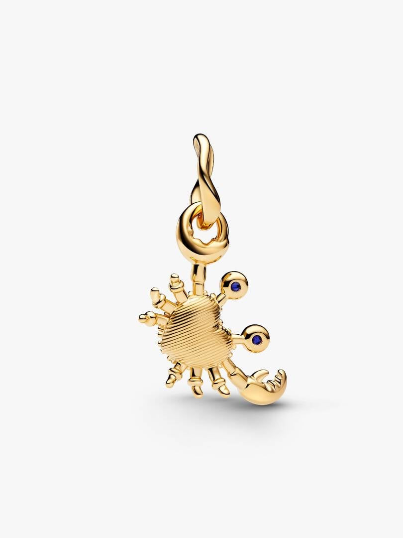 Crab Dangle Charm Sterling Silver S925 Hallmarked Bracelet Charm | Gift for Her