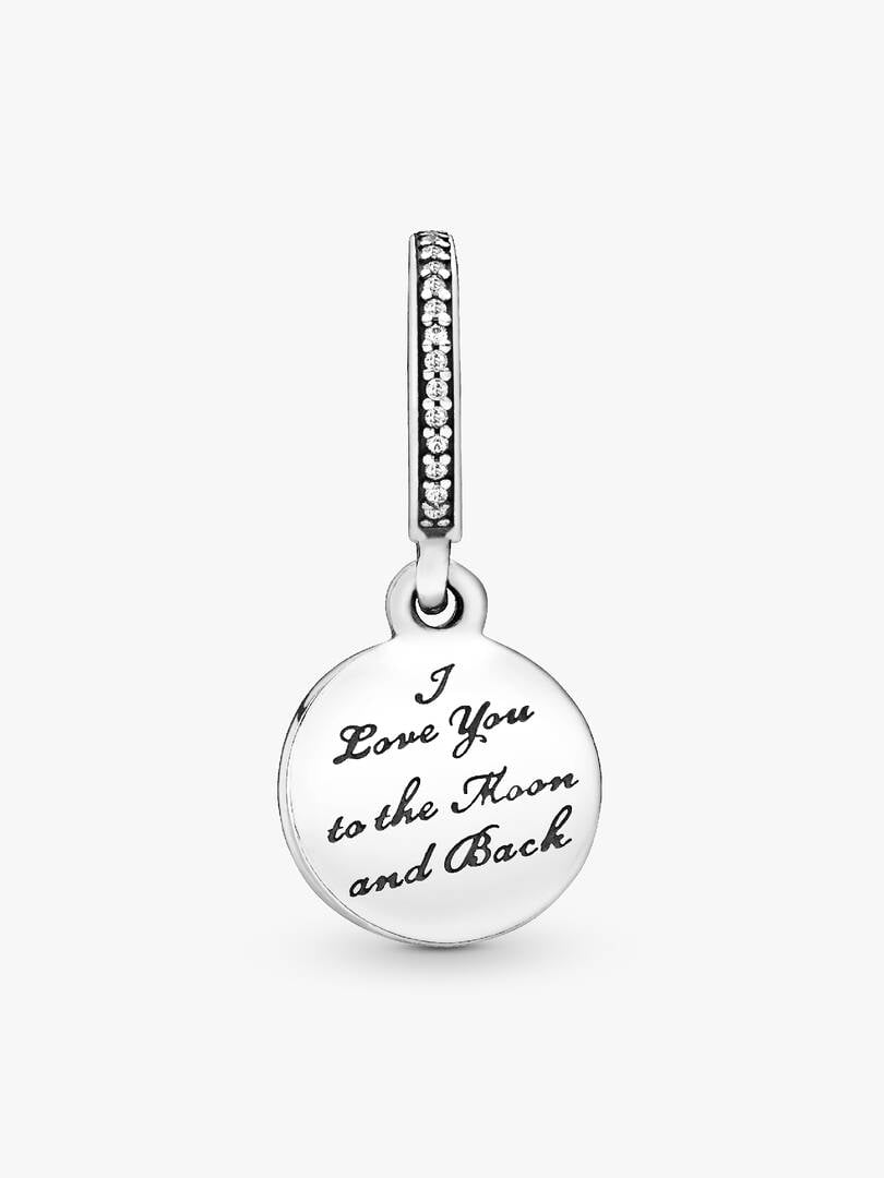 Moon & Star Vintage Night Sky Dangle Charm S925 Sterling Silver