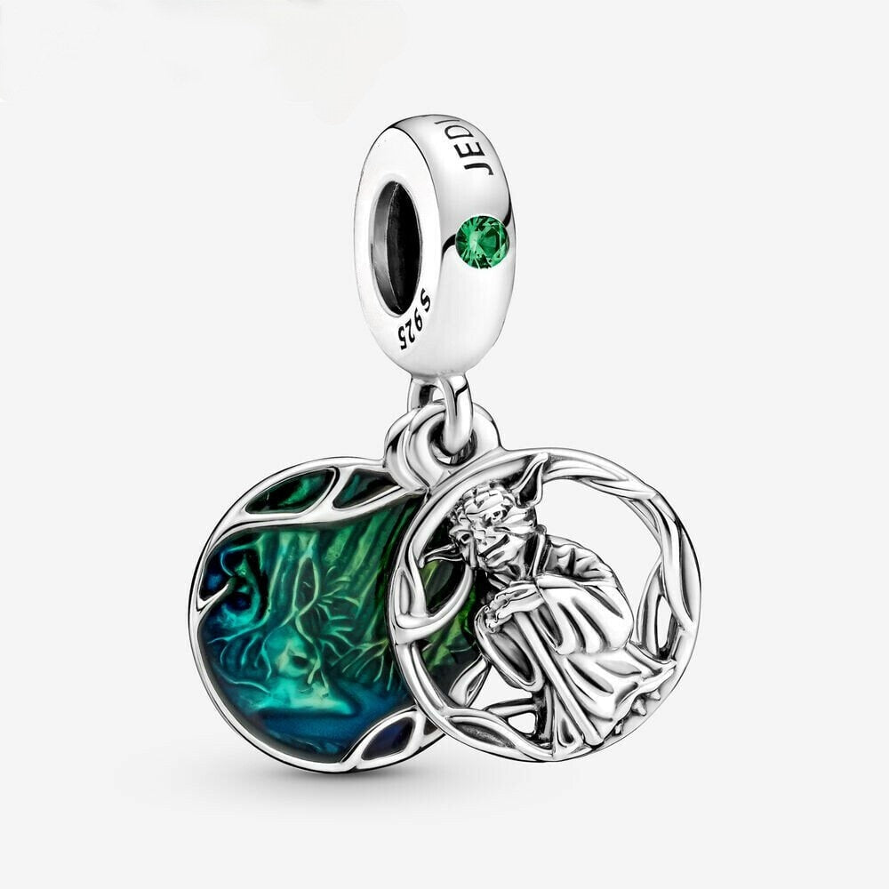 Star Wars Yoda Dangle Charm S925 Sterling Silver