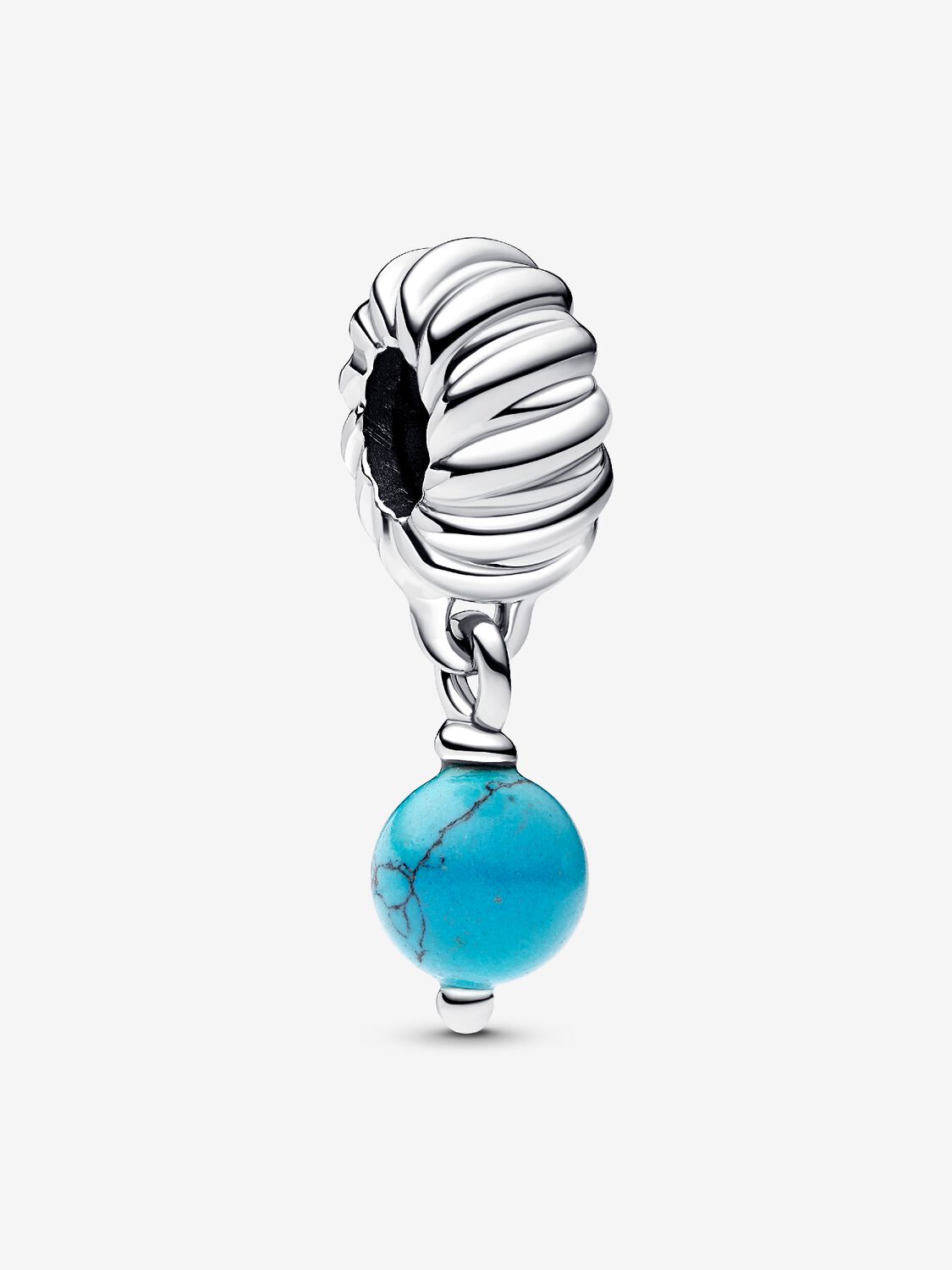 Turquoise-Coloured Hallmarked S925 Sterling Silver Dangle Charm — Elegant Jewellery Gift for Him or Her | Charm Bracelet