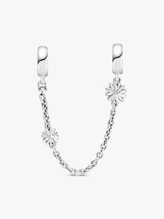 Daisy Safety Chain Charm S925 Sterling Silver