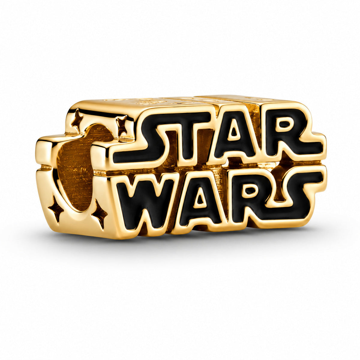 Star Wars Gold Logo Charm S925 Sterling Silver