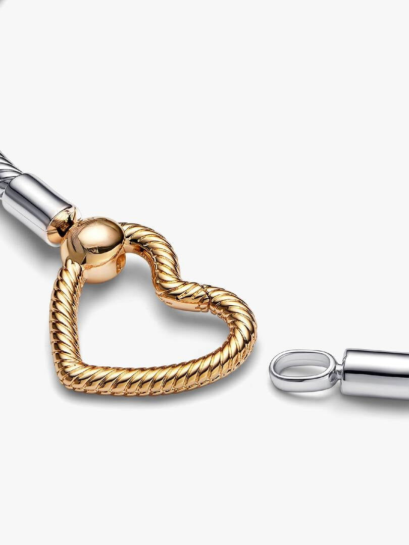 Heart Closure Snake Chain Bracelet Sterling Silver S925 Hallmarked Bracelet | Gift for Her