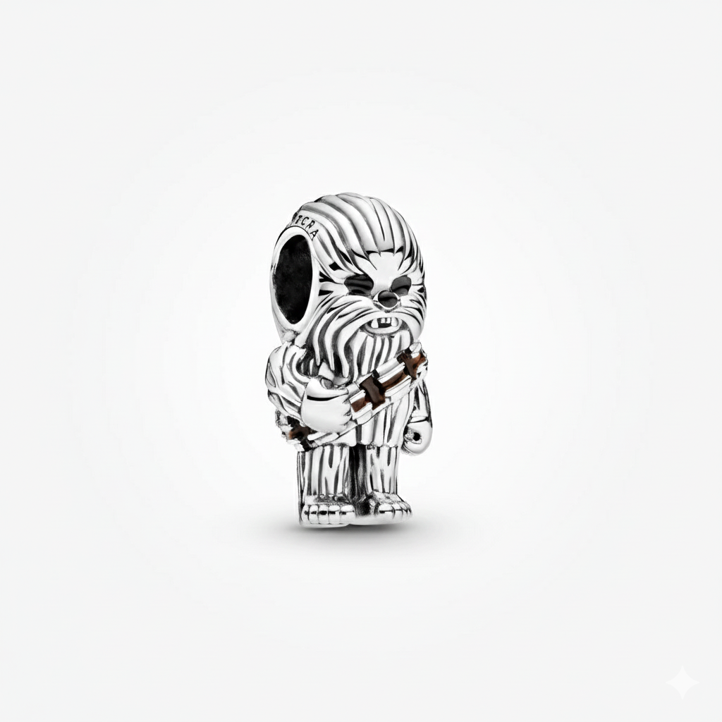 Star Wars Chewbacca Charm S925 Sterling Silver