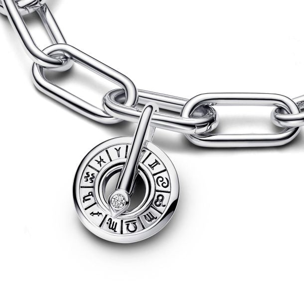 ME Zodiac Wheel Medallion Hallmarked S925 Sterling Silver Charm | Astrology Jewellery Gift for Him or Her | Charm Bracelet