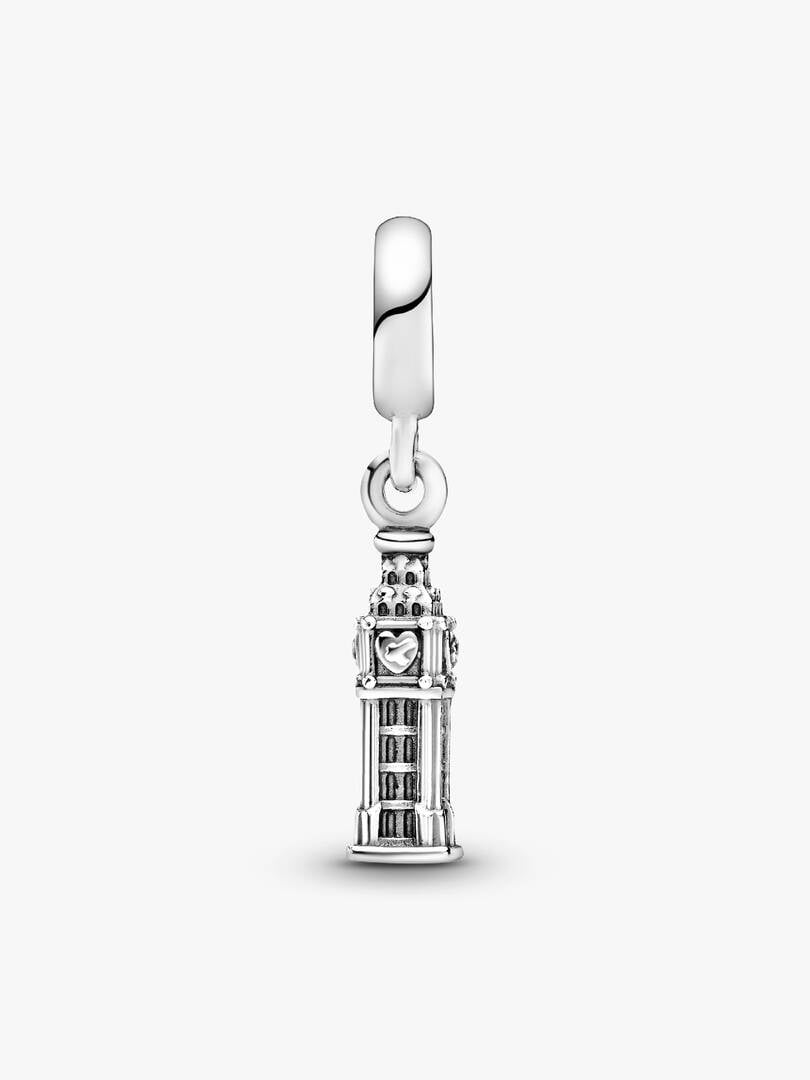 London Big Ben Dangle Charm Hallmarked S925 Sterling Silver