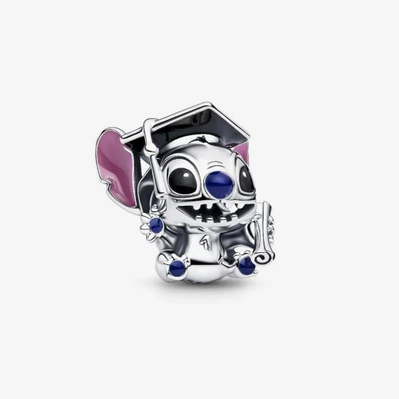 Disney Stitch Graduation Charm S925 Sterling Silver