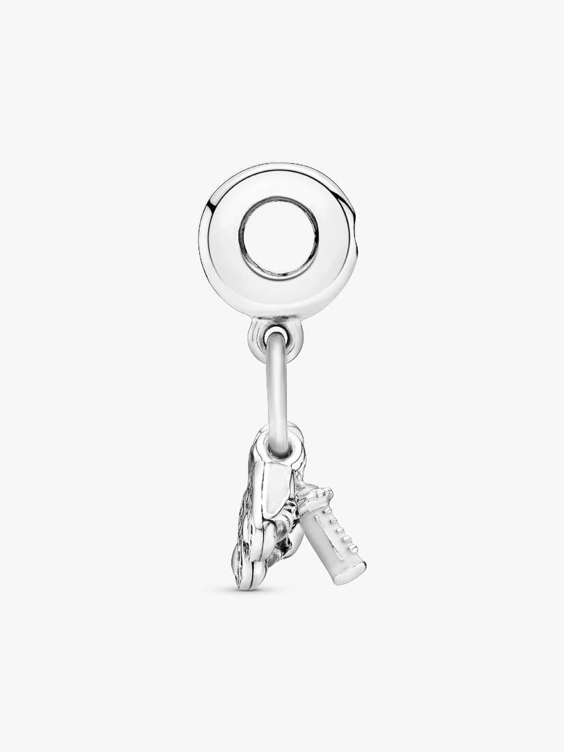 Baby Bottle & Shoes Dangle Charm S925 Sterling Silver