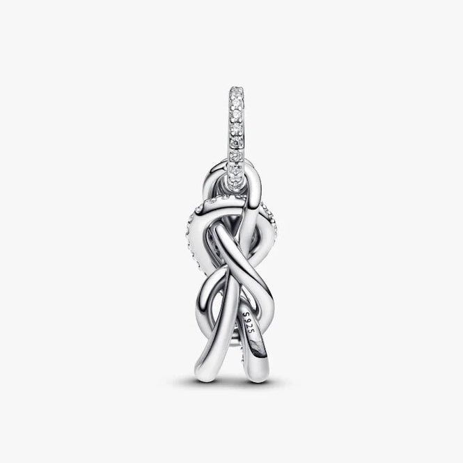Pave Infinity Dangle Charm S925 Sterling Silver