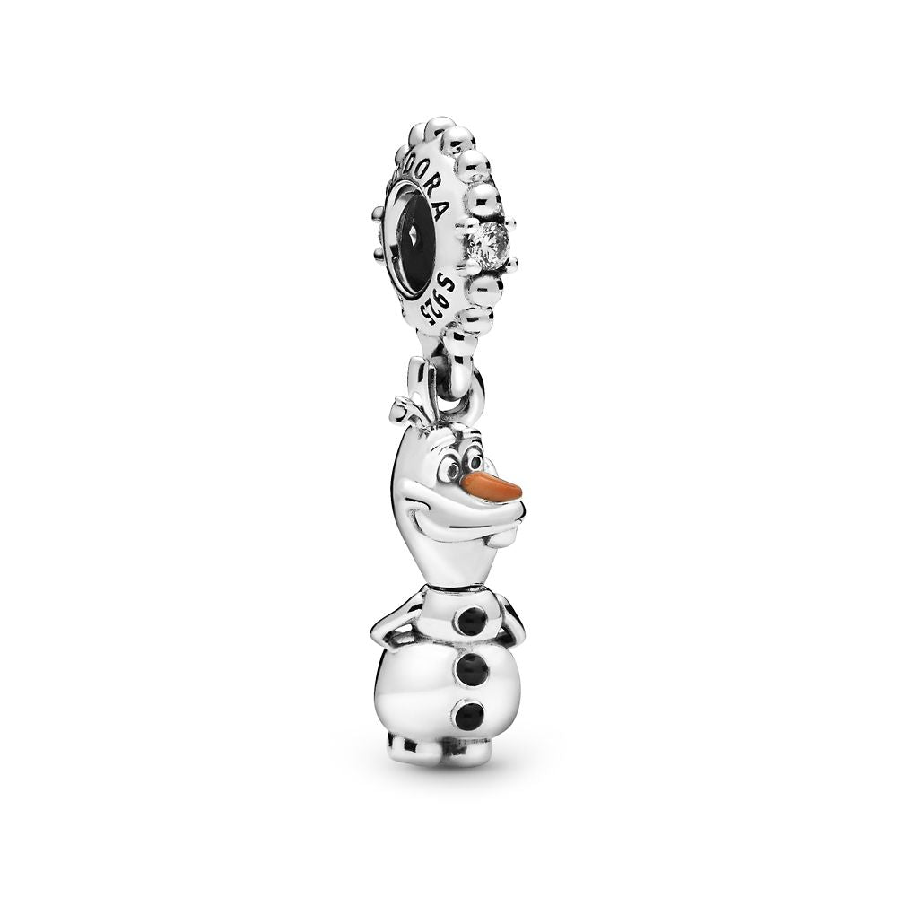 Frozen Olaf Dangle Charm Hallmarked S925 Sterling Silver