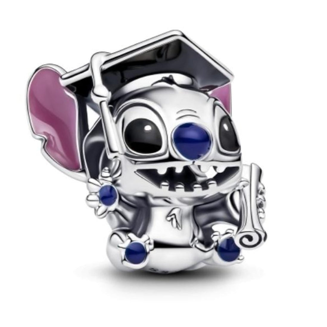 Stitch Graduation Charm Hallmarked S925 Sterling Silver