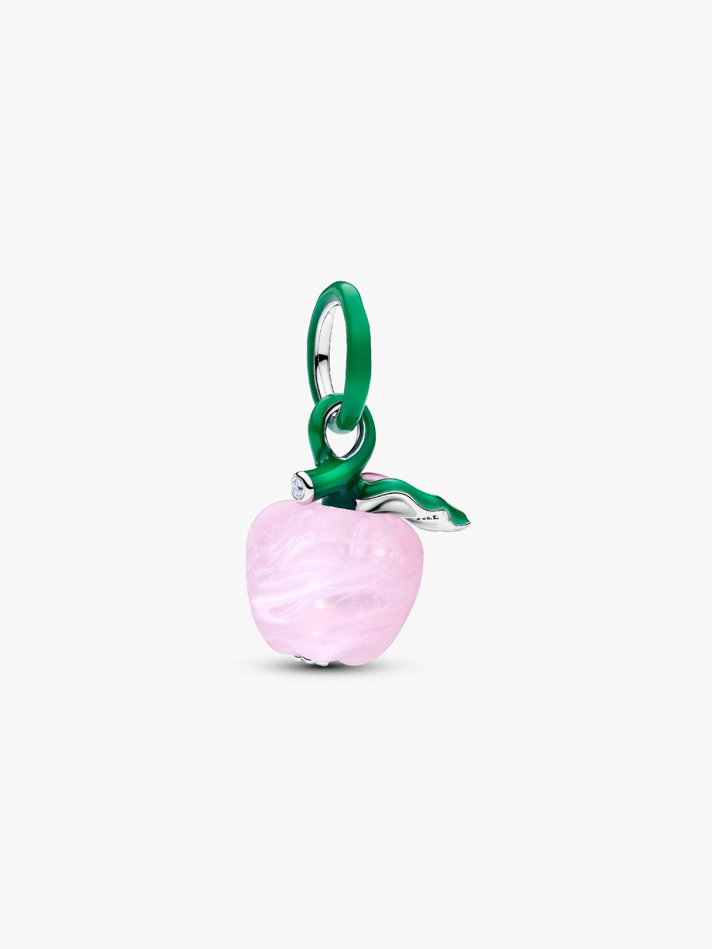 Murano Pink Apple Charm  Sterling Silver S925 — Gift for Her | Pandora Compatible Bracelet Charm