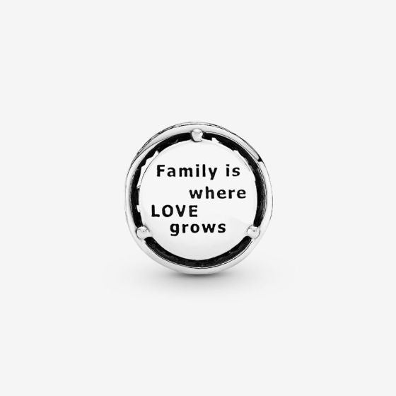 Openwork Family Root Tree Charm S925 Sterling Silver