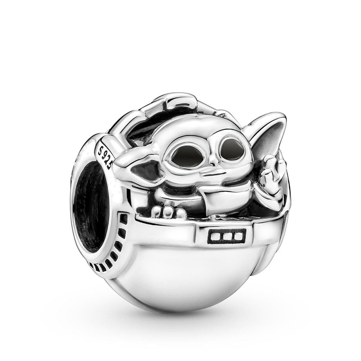 Star Wars Grogu & Crib Charm S925 Sterling Silver