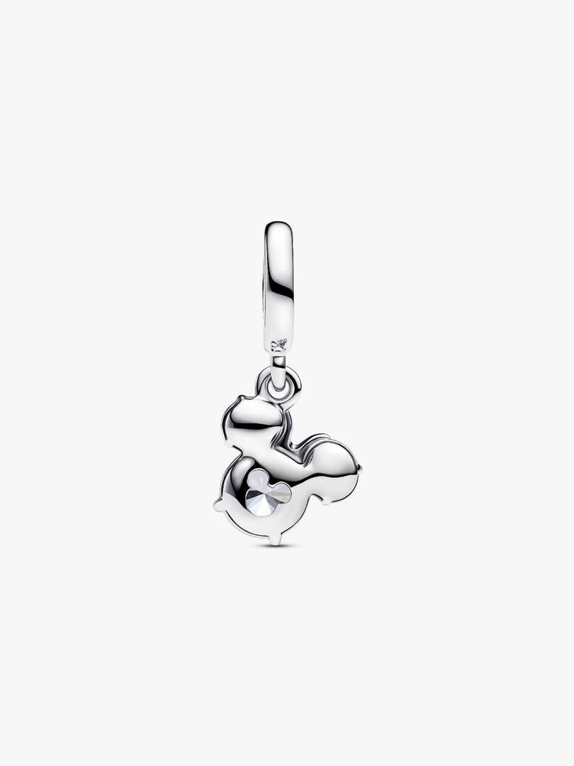 Disney Minnie Mouse Silhouette Dangle Charm S925 Sterling Silver