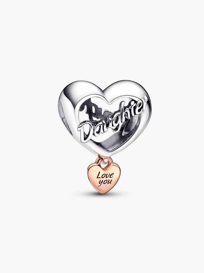 Love you Daughter Heart Charm S925 Sterling Silver