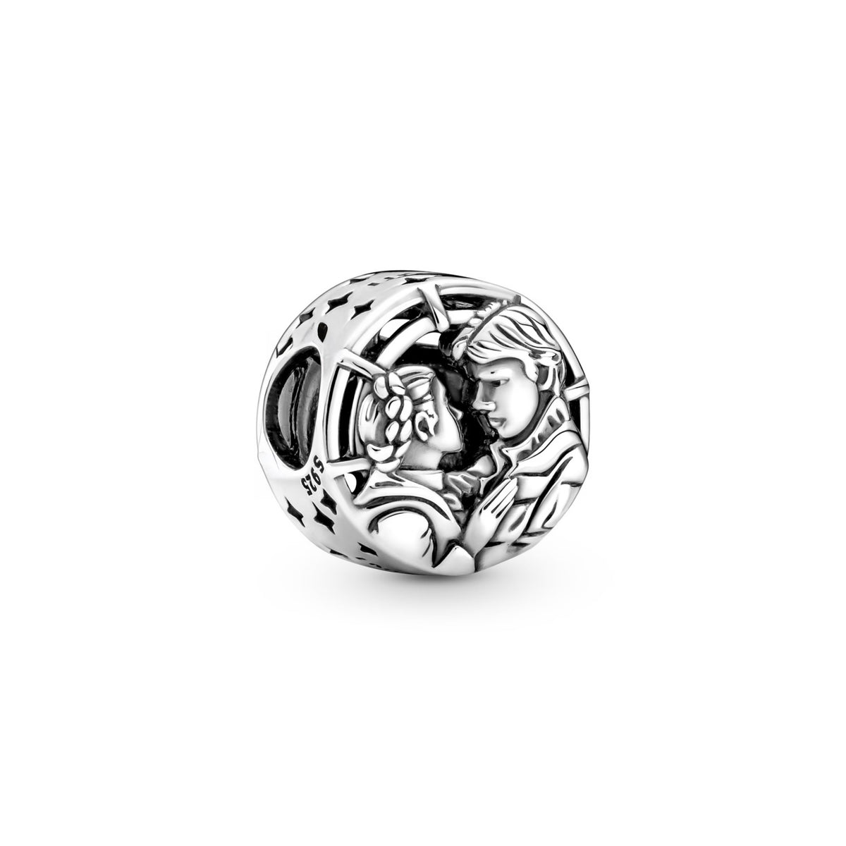 Star Wars Han Solo & Leia Kiss Charm S925 Sterling Silver