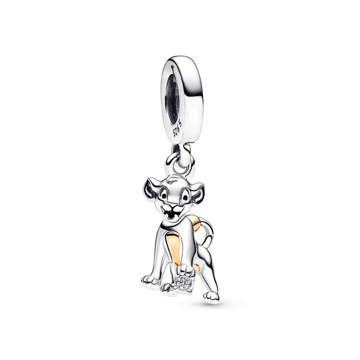 Disney 100th Anniversary Simba Dangle Charm S925 Sterling Silver