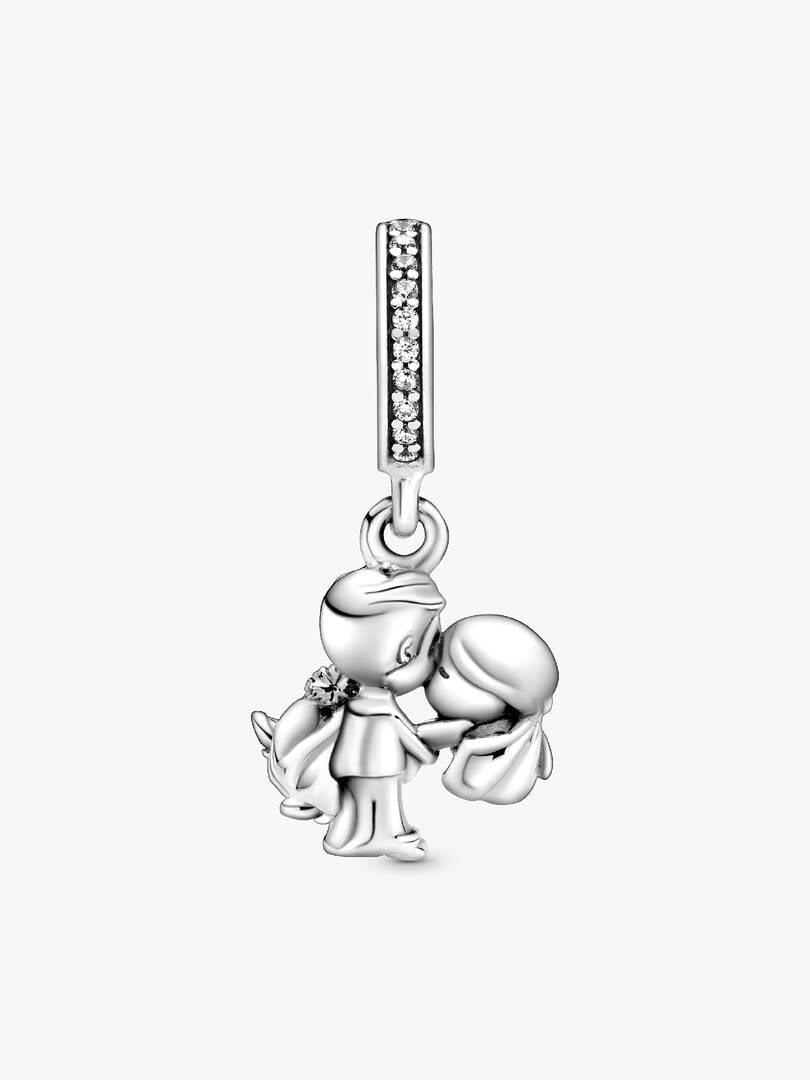 Married Couple Dangle Charm Hallmarked S925 Sterling Silver