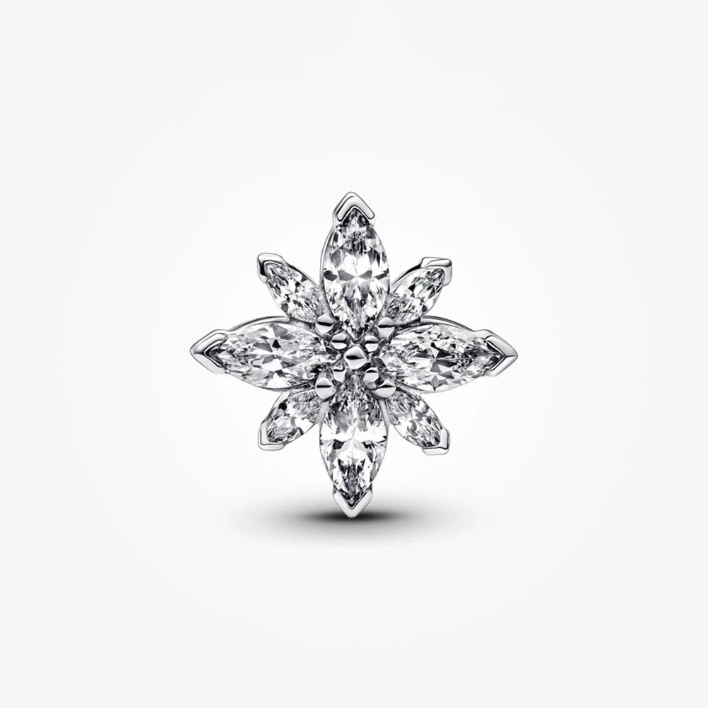 Sparkling North Star Charm Hallmarked S925 Sterling Silver