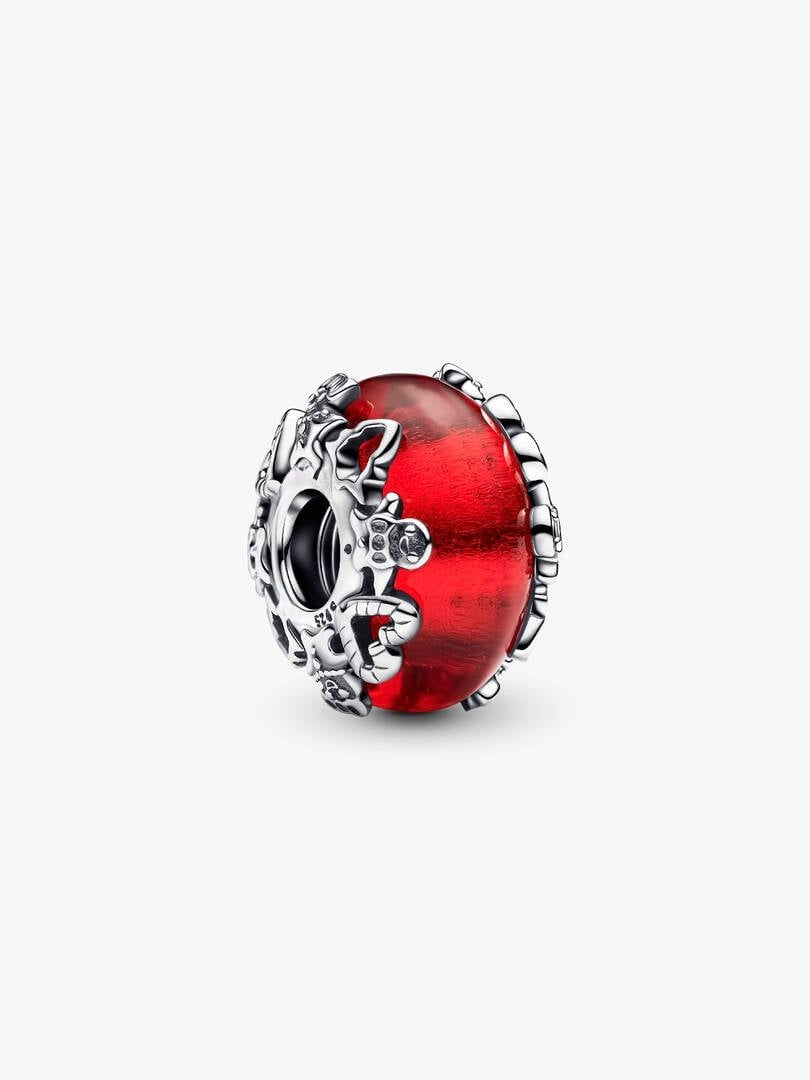 Christmas Magic Murano Glass Charm Sterling Silver S925 Hallmarked Bracelet Charm | Gift for Her