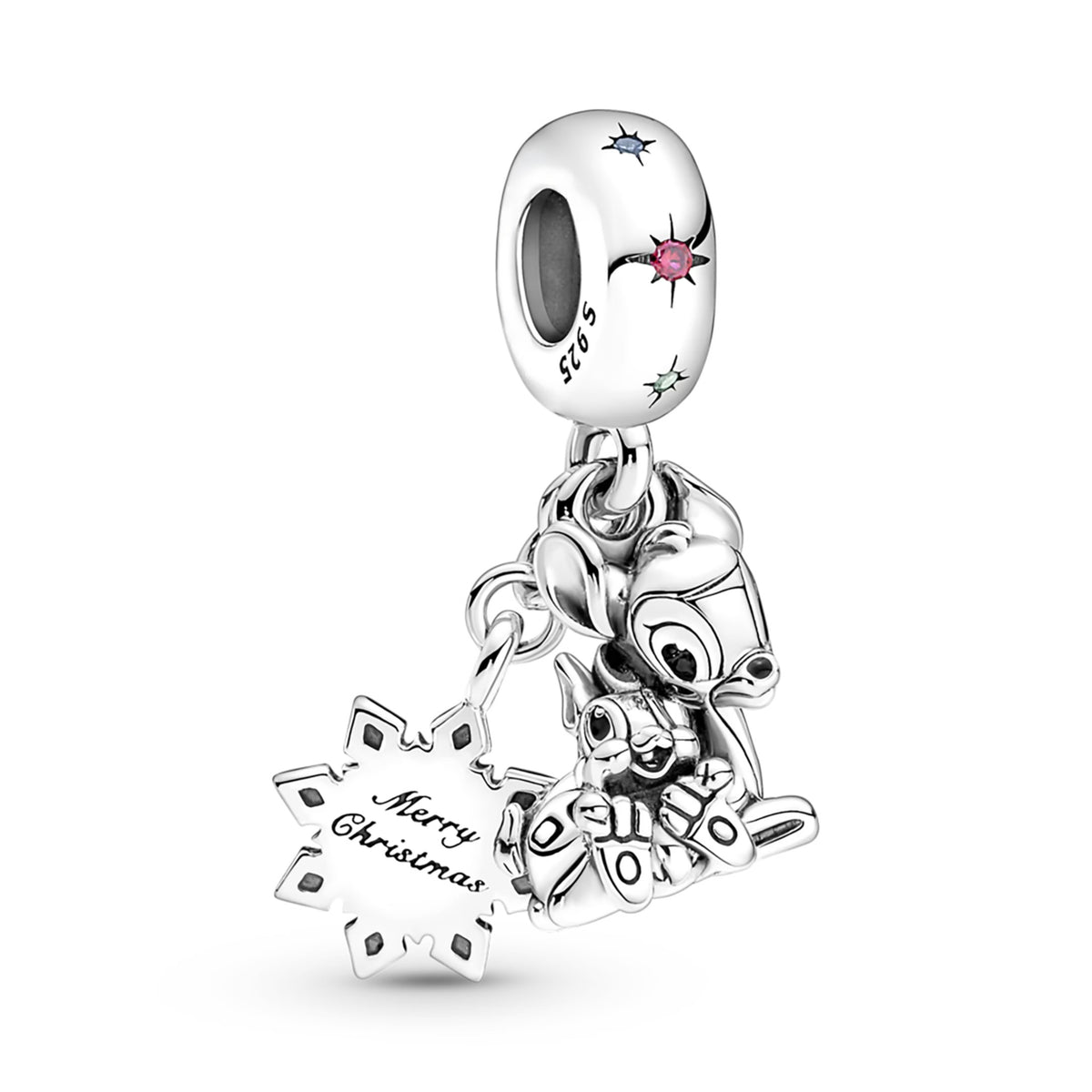 Disney Bambi & Thumper Dangle Charm S925 Sterling Silver