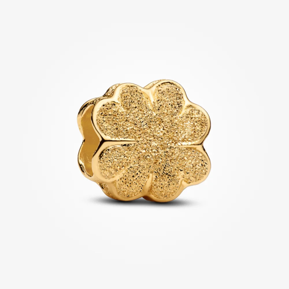 Textured Clover Mini Charm S925 Sterling Silver