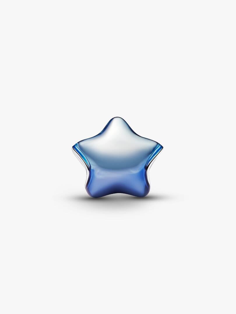 Blue Star Charm Sterling Silver S925 Hallmarked Bracelet Charm | Gift for Her
