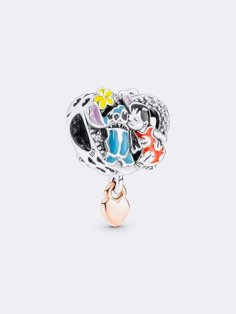 Disney Ohana Lilo and Stitch Charm S925 Sterling Silver