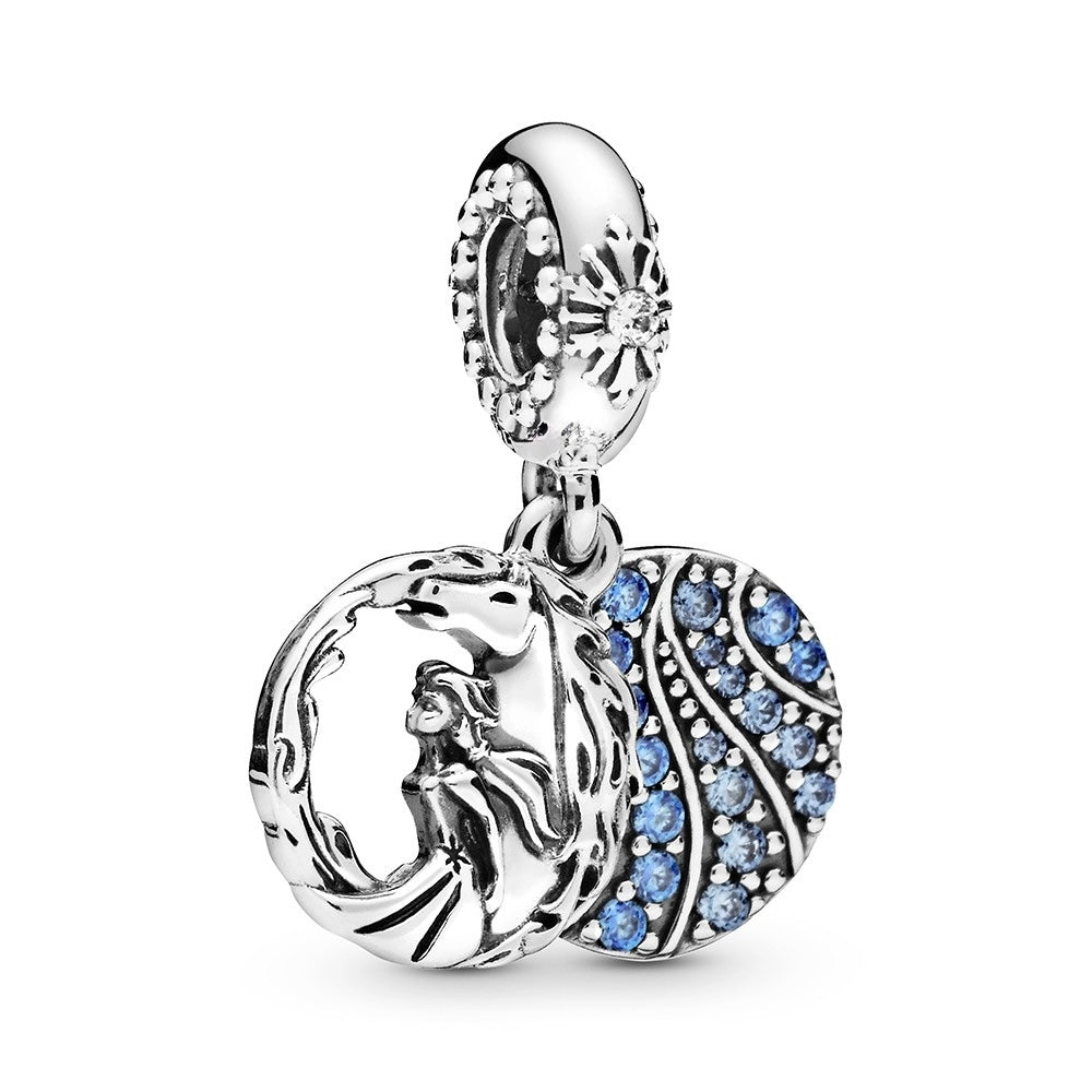 Disney Frozen Elsa & Nokk Dangle Charm S925 Sterling Silver