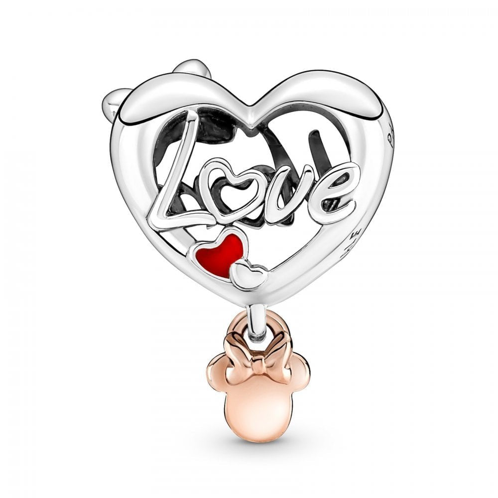 Disney Minnie Mouse Mum Heart Charm S925 Sterling Silver
