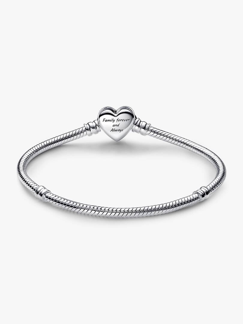 Sparkling Infinity Heart Snake Chain Bracelet Sterling Silver S925 Hallmarked Bracelet | Gift for Her