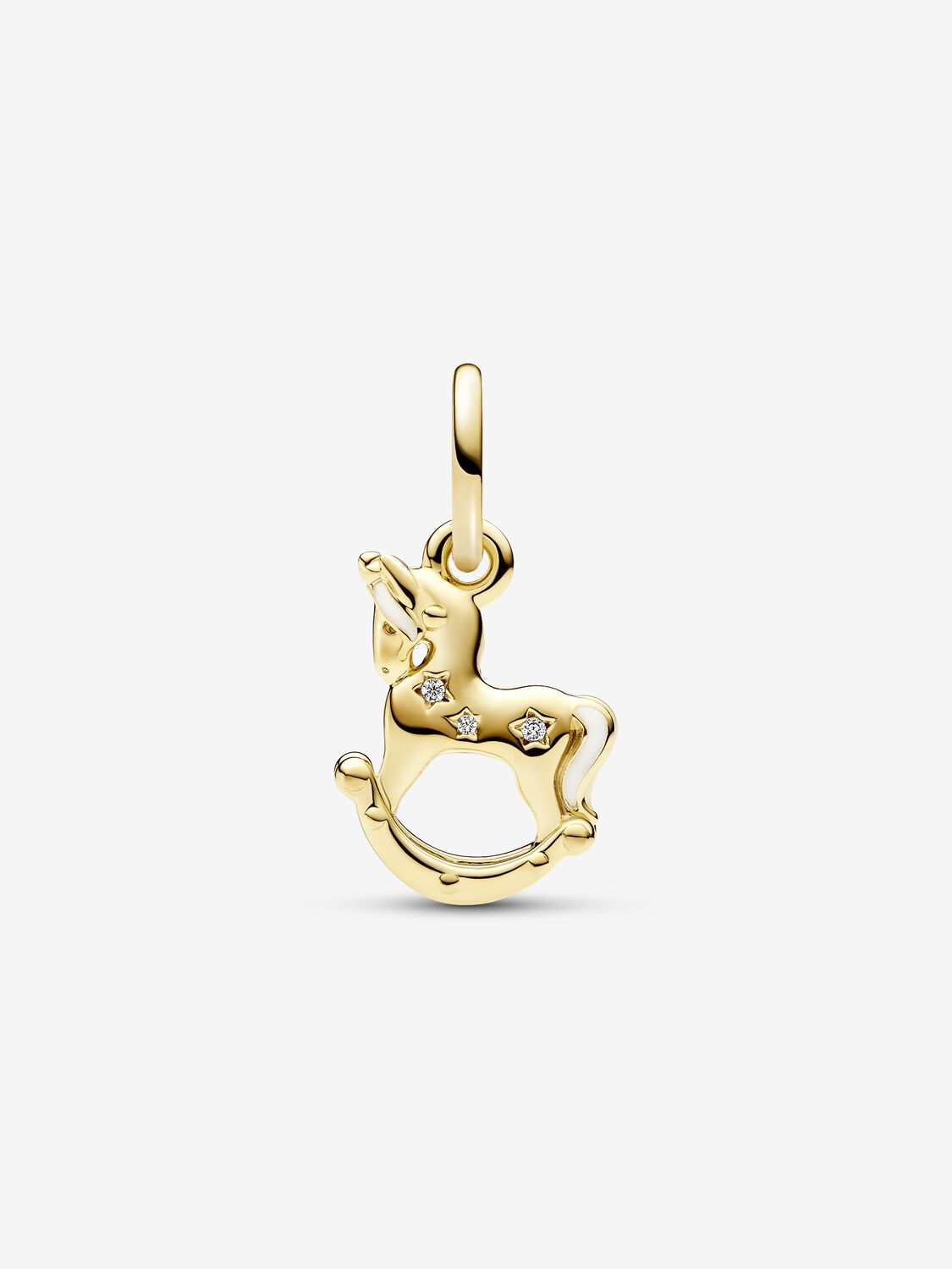 Rocking Unicorn Dangle Charm Hallmarked S925 Sterling Silver