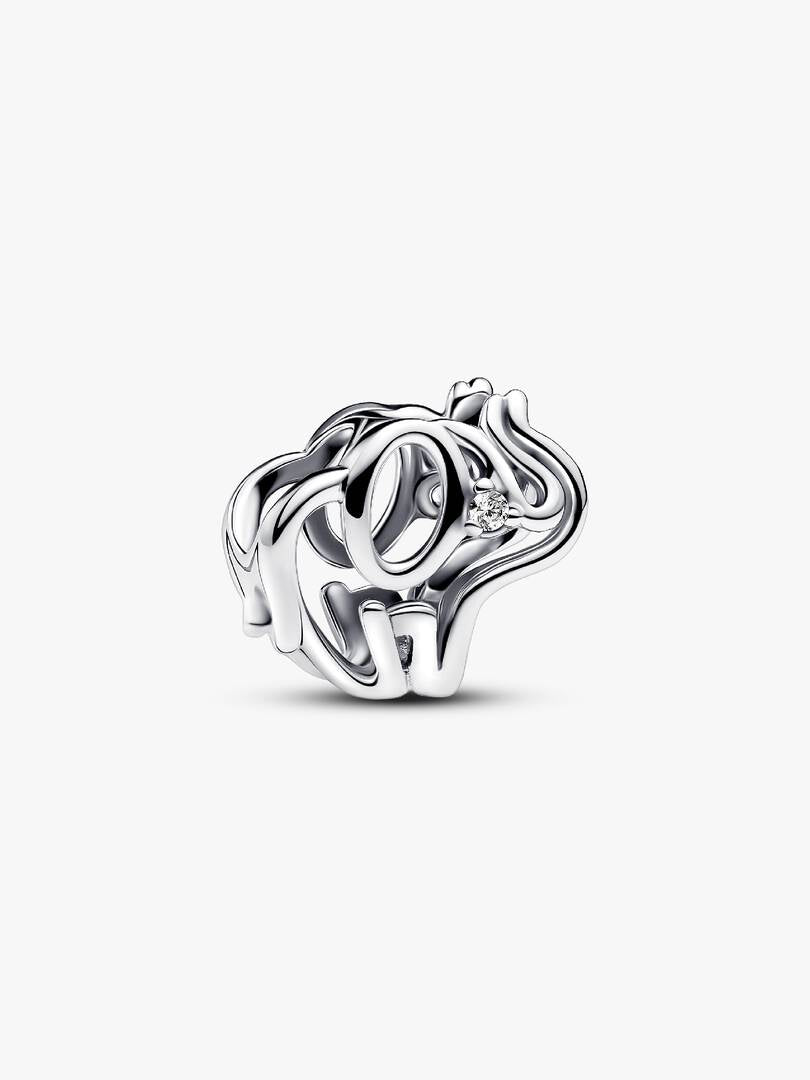 Openwork Elephant Charm S925 Sterling Silver