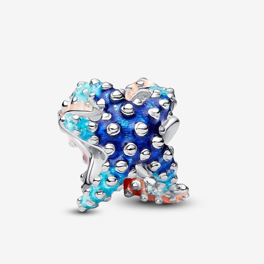 Colourful Star Fish Charm Hallmarked S925 Sterling Silver