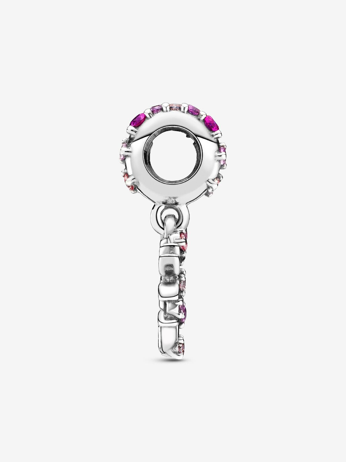 Pink Heart Family Tree Hallmarked S925 Sterling Silver Dangle Charm — Family Jewellery Gift for Her | Charm Bracelet Compatible