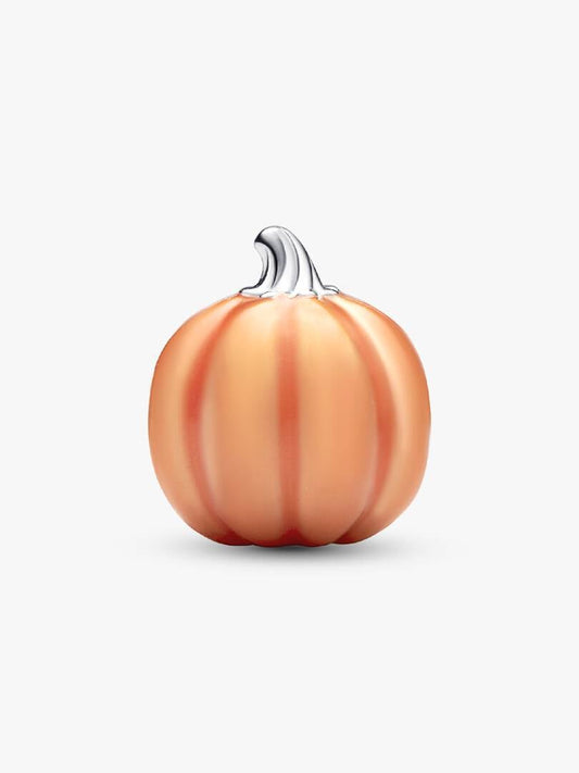 Glow-in-the-dark Spooky Pumpkin Charm Hallmarked S925 Sterling Silver