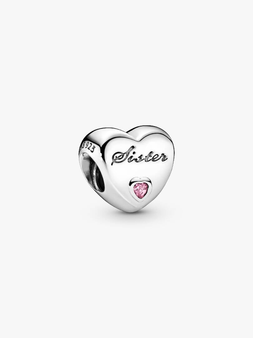 Sister Heart Charm S925 Sterling Silver