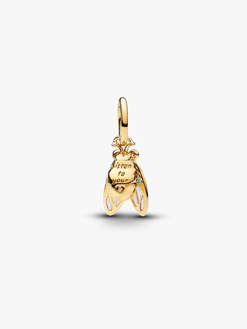 Cicada Dangle Charm Sterling Silver S925 Hallmarked Bracelet Charm | Gift for Her