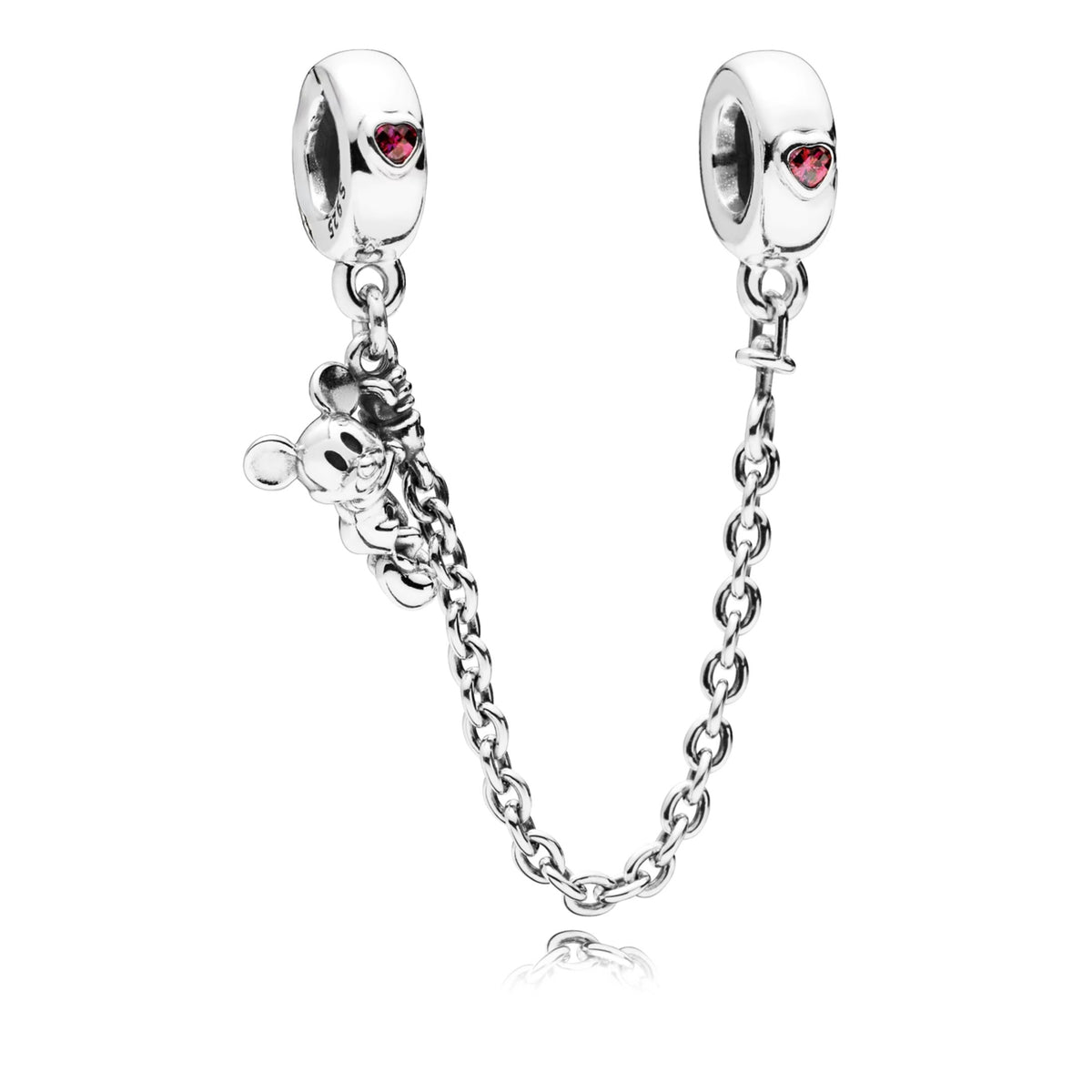 Disney Climbing Mickey Safety Chain Charm S925 Sterling Silver