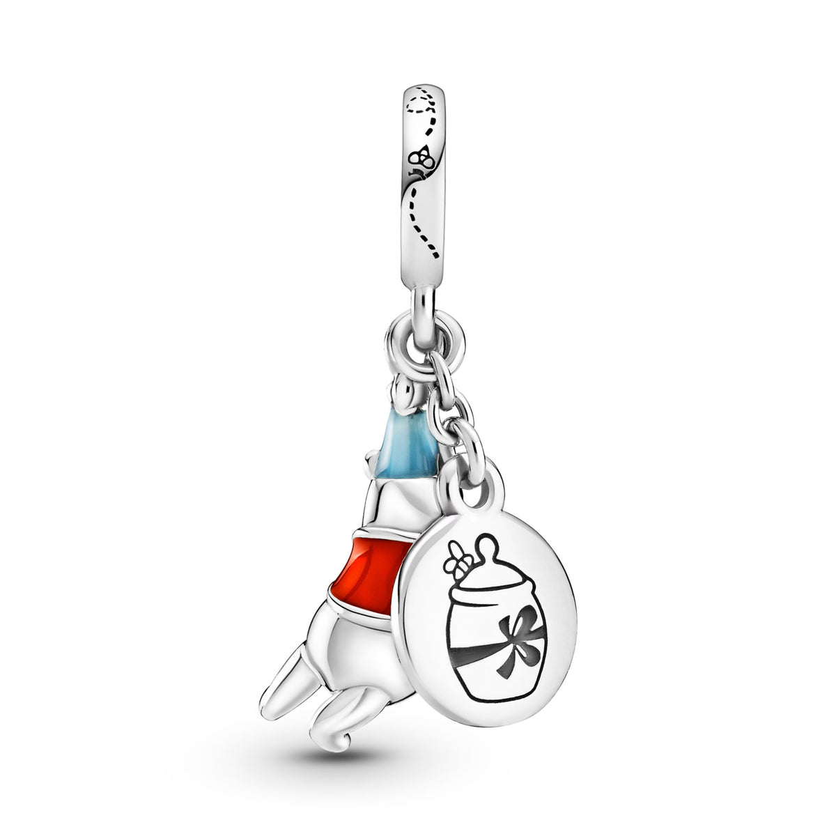 Disney Winnie The Pooh Birthday Dangle Charm S925 Sterling Silver