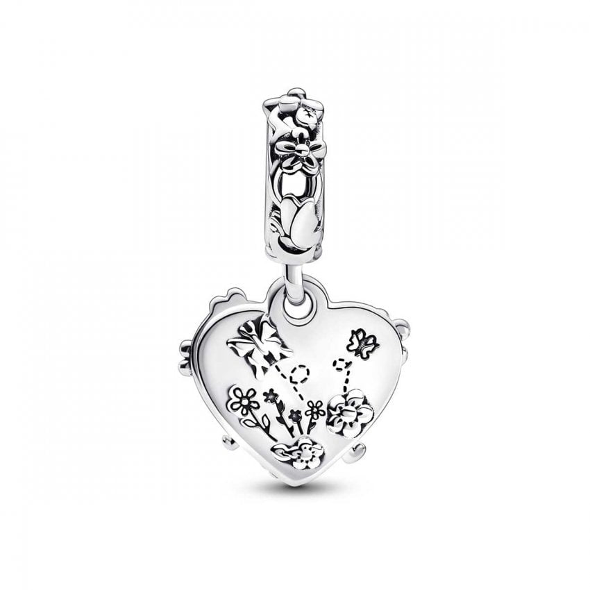 Disney Winnie the Pooh & Piglet Double Dangle Charm S925 Sterling Silver